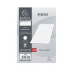  Fiches bristol blanches petits carreaux 14,8x21cm x100  EXACOMPTA 