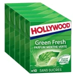 Chewing-gum à la menthe verte sans sucres Green Fresh HOLLYWOOD