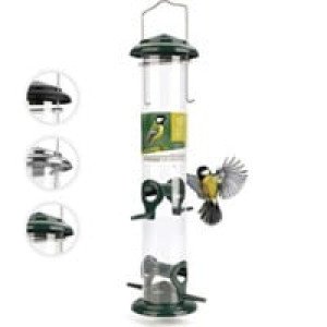  Mangeoire Oiseaux Exterieur 39cm - Distributeur Graines Oiseaux, Mangeoire À Oiseaux Distributeur Suspendu Imperméable D 