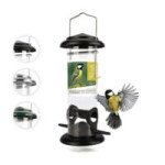  Mangeoire Oiseaux Exterieur En Métal Inoxydable 23,5cm - Distributeur Graines Oiseaux I Mangeoire À Oiseaux Distributeur 