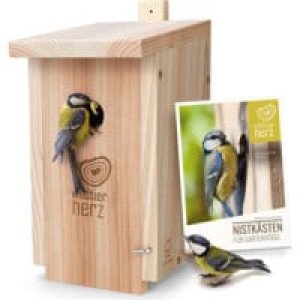  Wildtier Herz I Nichoir Pour Oiseaux Exterieur - Cabane Oiseaux, Nichoir Mésange En Bois - Mangeoire Oiseaux Sauvages - 