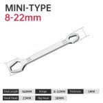 3-17mm 8-22mm Clé Torx Universelle, 5mm d'Épaisseur, Clé à Serrage Automatique, Carte de Clé Réglable, Clé Torx à Double Tête, Outils à Main, Vendu pa