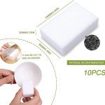10 éponges magiques d'effacement pour nettoyage de surfaces, sans produits chimiques, mélamine durable, éponge blanche"
