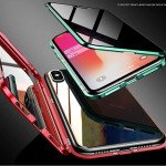 Coque Anti-Espion pour iPhone 15 Pro Max - Protection Totale à 360° en Verre Trempé, Argent