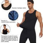 T-Shirt pour Homme Sudation de Sport Sauna Vest Sweat Gym Combinaison de Sudation Debardeur de Sudation