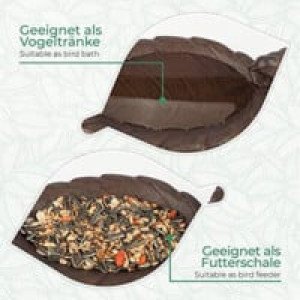  Wildlife Friend Abreuvoir Pour Oiseaux - Petit Et Résistant Aux Intempéries - Bain À Poser Ou Mangeoire Oiseaux 