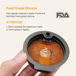 Capsules de Café Réutilisables 60ml avec Couvercle en Silicone, Compatible avec Bosch Happy Suny Vivy Tassimo, Vendues par Winplle Shop