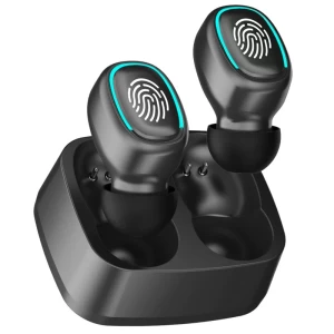 Casque Bluetooth sans fil avec lumière tactile - Mini bouchons d'oreille de haute qualité - Son HD stéréo - Anti-transpiration - Casque universel