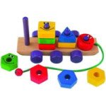  Bsm Jeu D'encastrement Le Train Des Formes Et Couleurs - Mixte - Livré A L'unité 