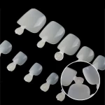 100 Pièces Faux Ongles Naturel Complet Artificiels en Acrylique pour Pieds, Couverture Complète, Blanc Naturel, Vendu par Winplle Shop