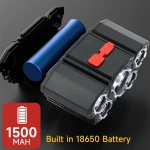 Lampe Frontale à 5 LED avec Batterie 18650 Intégrée - Votre compagnon d'aventure indispensable, Vendu par Winplle Shop