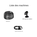 Mini Caméra de Surveillance IP WiFi HD 1080p A9 avec Micro Enregistreur Vocal sans Fil et Vision Nocturne, Vendue par Winplle Shop