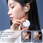 Pro6 - Écouteurs sans fil Bluetooth TWS avec Étui de Charge - Oreillettes Étanches pour Téléphones Huawei et iPhone
