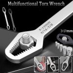 3-17mm 8-22mm Clé Torx Universelle, 5mm d'Épaisseur, Clé à Serrage Automatique, Carte de Clé Réglable, Clé Torx à Double Tête, Outils à Main, Vendu pa