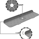 Protection Anti-Éclaboussures en Silicone pour Évier, Bac Récupérateur d'Égouttement, Accessoires d'Évier, Tapis de Robinet Absorbant les Éclaboussure