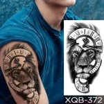 Tatouage Autocollant Temporaire Étanche, Motifs Prier, Croix, Discuter, Tigre, Loup, Animal Sauvage, pour Homme et Femme, 5 Pièces, Vendu par Winplle