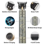 Tondeuse à Cheveux Électrique Aste Vintage T9 pour Hommes, Rasoir Professionnel, Tondeuse de Barbier, Modèle Dragon Buddha, Vendue par Winplle Shop